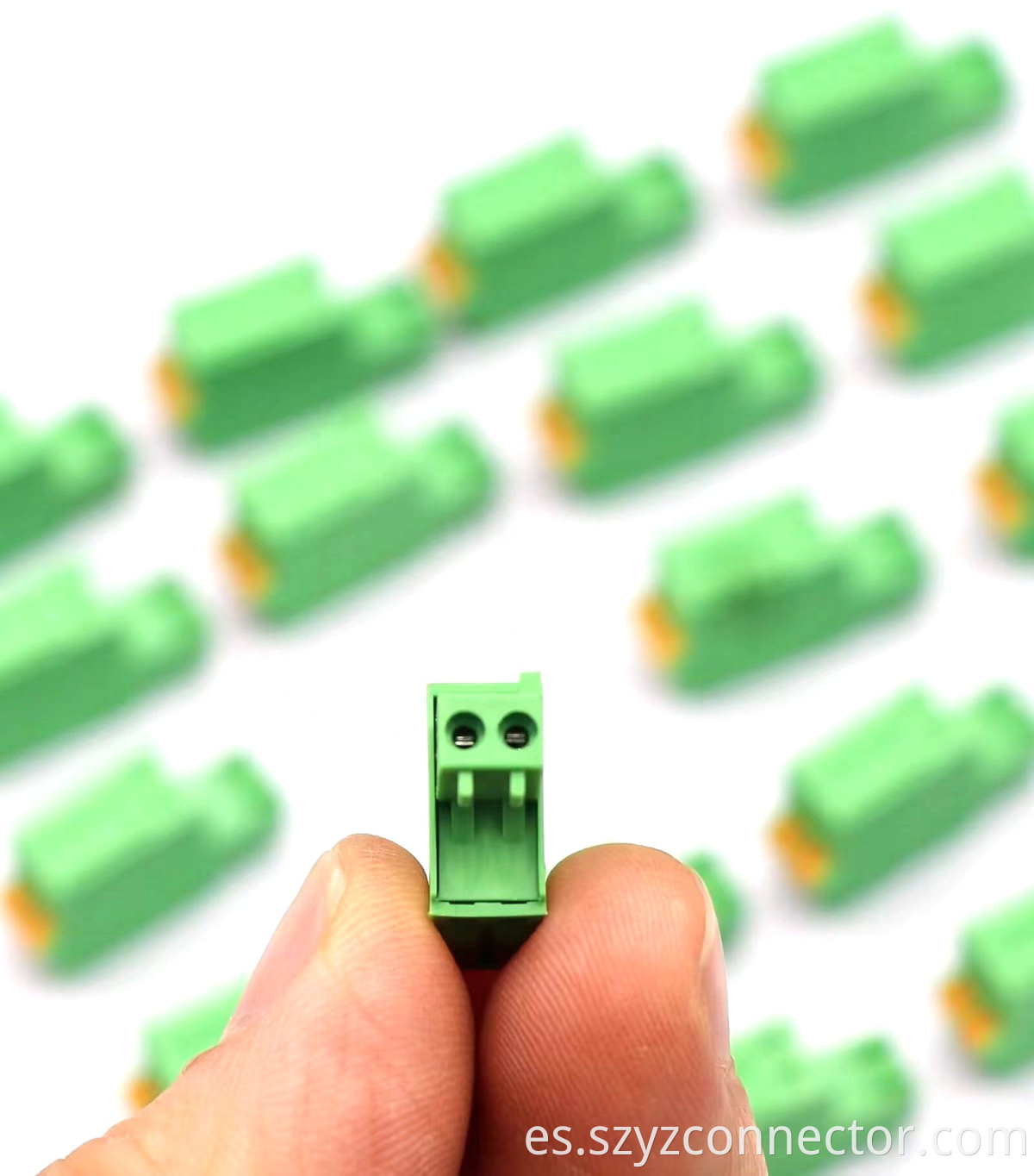 Bloques de terminales enchufables con paso de 2,5 mm, hembra, 2P, verde 2.5mm Pitch Pluggable Terminal Blocks Female 2P Green